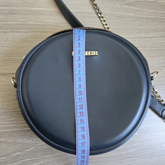 Blue Crossbody Bag with Chain Strap - Picture 6 of 6